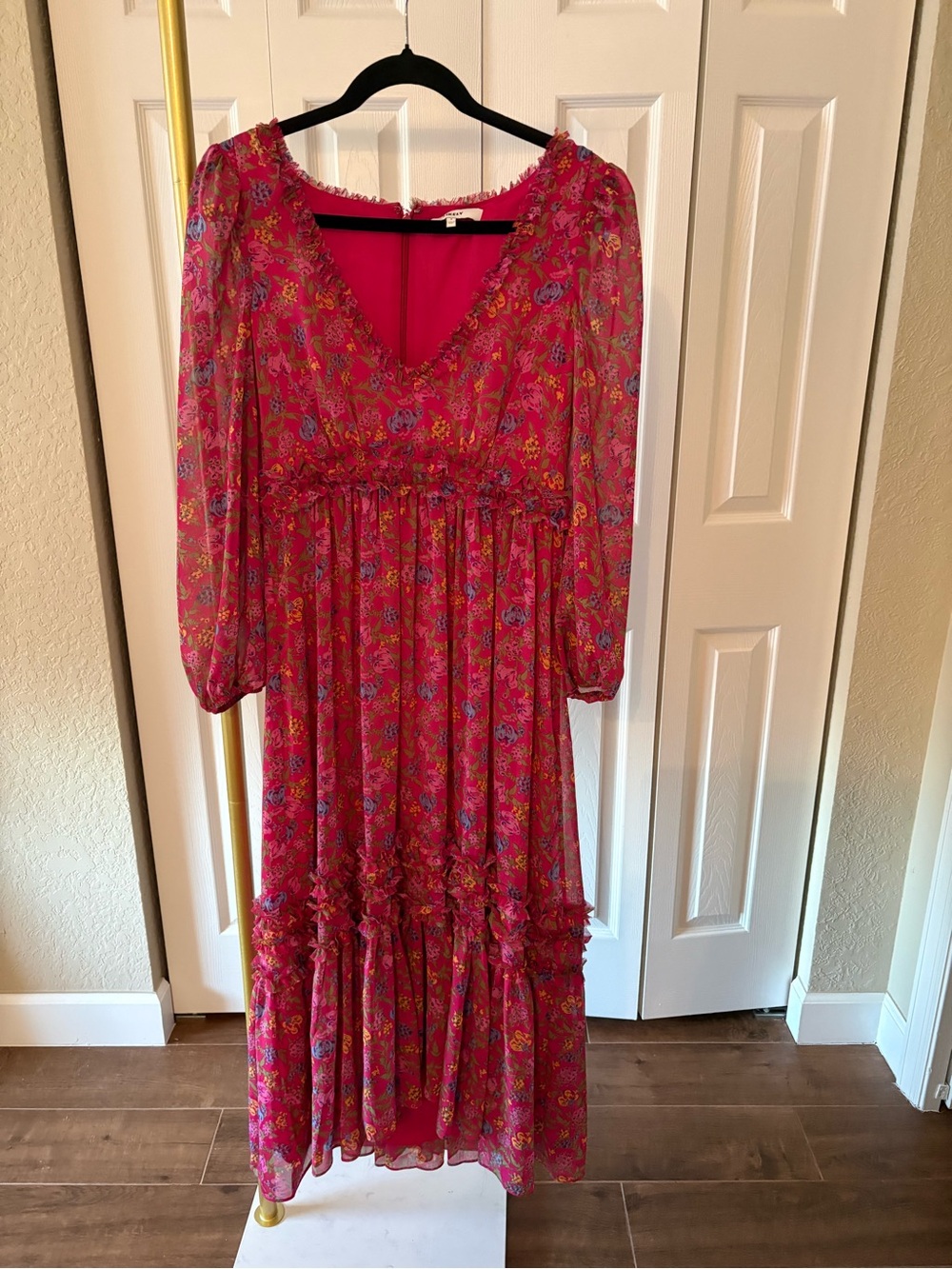Revolve Likely Dress Size 6 Maxi Floral Ruffle Boho Wedding Party Vacation